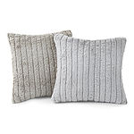 Home Expressions Channel Stitch Square Throw Pillow