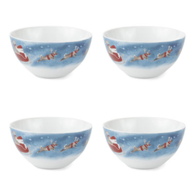North Pole Trading Good Tidings 4-pc. Porcelain Cereal Bowl