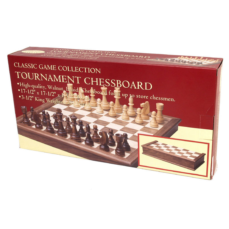 UPC 025766108333 product image for Tournament Walnut Inlay Chess Board Set With 3.5