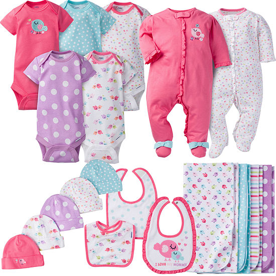 Gerber 19-Pc.-Baby Girls Baby Gift Set, Color: Pink - JCPenney