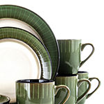 Elama Grand Jade 16-pc. Stoneware Dinnerware Set