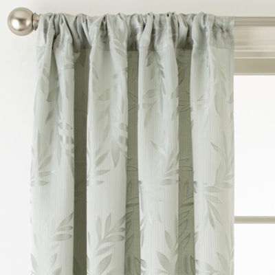 Home Expressions Ardsley Leaf Rod Pocket Back Tab Curtain Panel