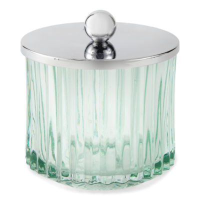 Casual Green Glass Bath Accessories Collection