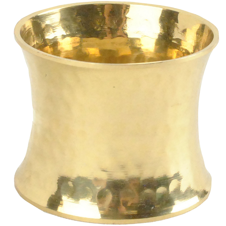 4 pc. Hammered Gold Tone Napkin Ring Set