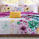 Intelligent Design Ashley Floral Quilt Set