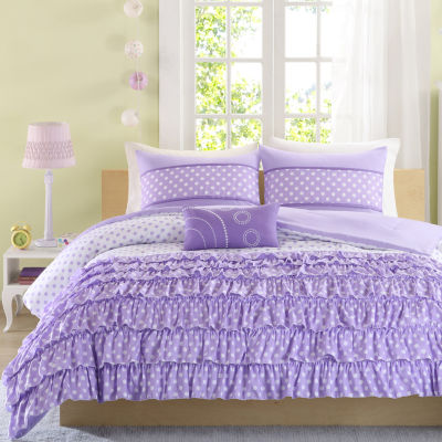 Mi Zone Ellen Ruffled Polka Dot Comforter Set