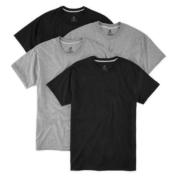 Hanes Men's ComfortBlend® FreshIQ(™ Dyed Crewneck Undershirt 4-Pack ...