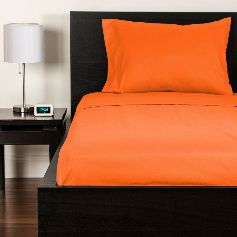 Crayola Outrageous Orange Microfiber Sheet Set, Twin