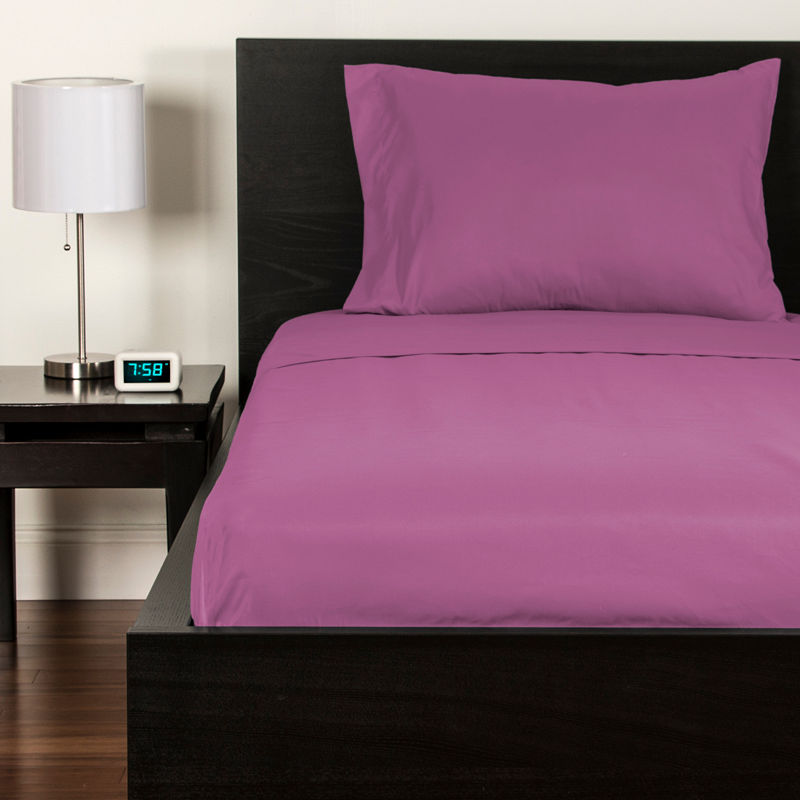 Crayola Vivid Violet Microfiber Sheet Set, Twin, Purple