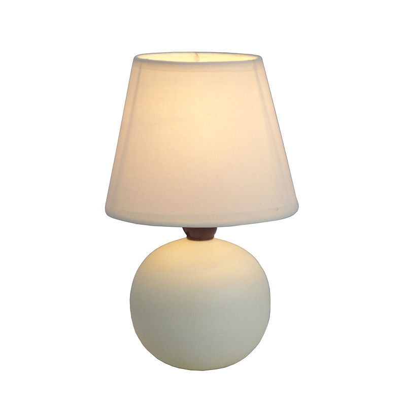 Simple Designs Ceramic Table Lamp, Beige