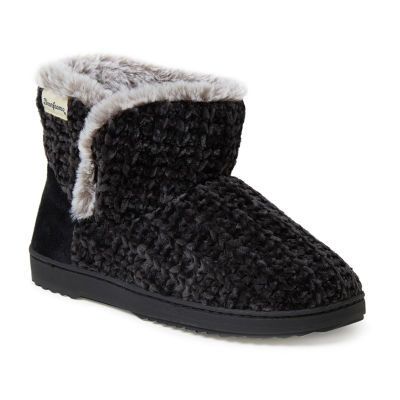 dearfoam black bootie slippers