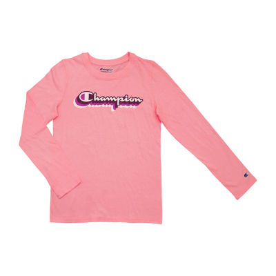 champion t shirt kids pink