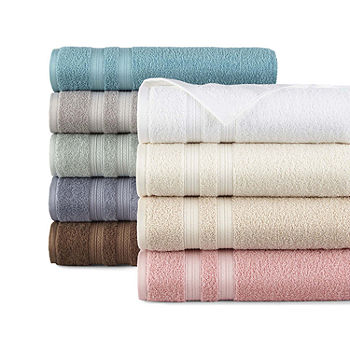 AX-AY-ABHI-107935 Bright White 6 Piece Towel Set Solid Bath Towels Jc Penny Home