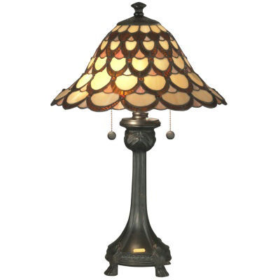 dale tiffany peacock table lamp