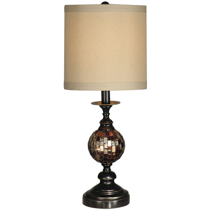 Dale Tiffany Mosaic Ball Art Glass Table Lamp