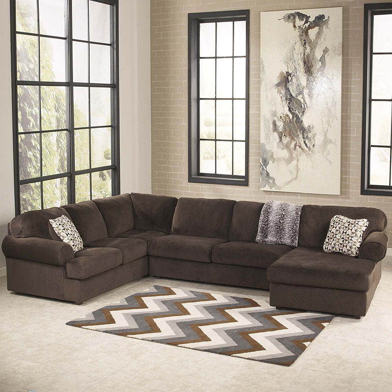 Signature Design By Ashley Jessa Place 3-Pc. Sofa Sectional, Brown