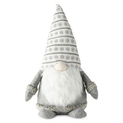 North Pole Trading Co. Snowy Day Large Grey Gnome Tabletop Decor, Color ...