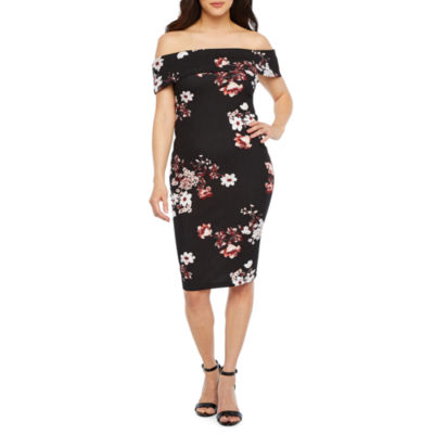 premier amour off the shoulder sheath dress