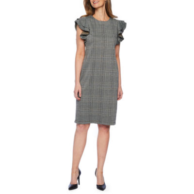 liz claiborne flutter sleeve sheath dress