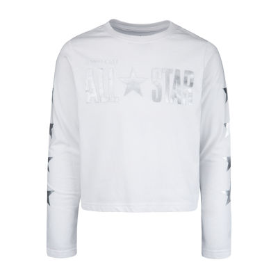 converse t shirt kids white
