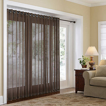 Jcpenney Home Naples Grommet Top Bamboo Panel - Bamboo Shades For Sliding Patio Doors