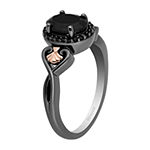 Enchanted Disney Fine Jewelry Villains Womens Genuine Black Onyx 14K Rose Gold Over Silver Sterling Silver Ursula Cocktail Ring