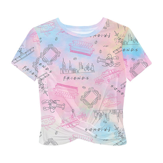 Friends Little & Big Girls Crew Neck Short Sleeve Graphic T-Shirt