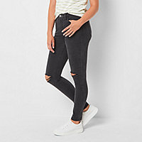 Neuf avec étiquettes-JCP Skinny Cheville Haute-Stretch Denim Jeans Blanc-SZ 24 W 