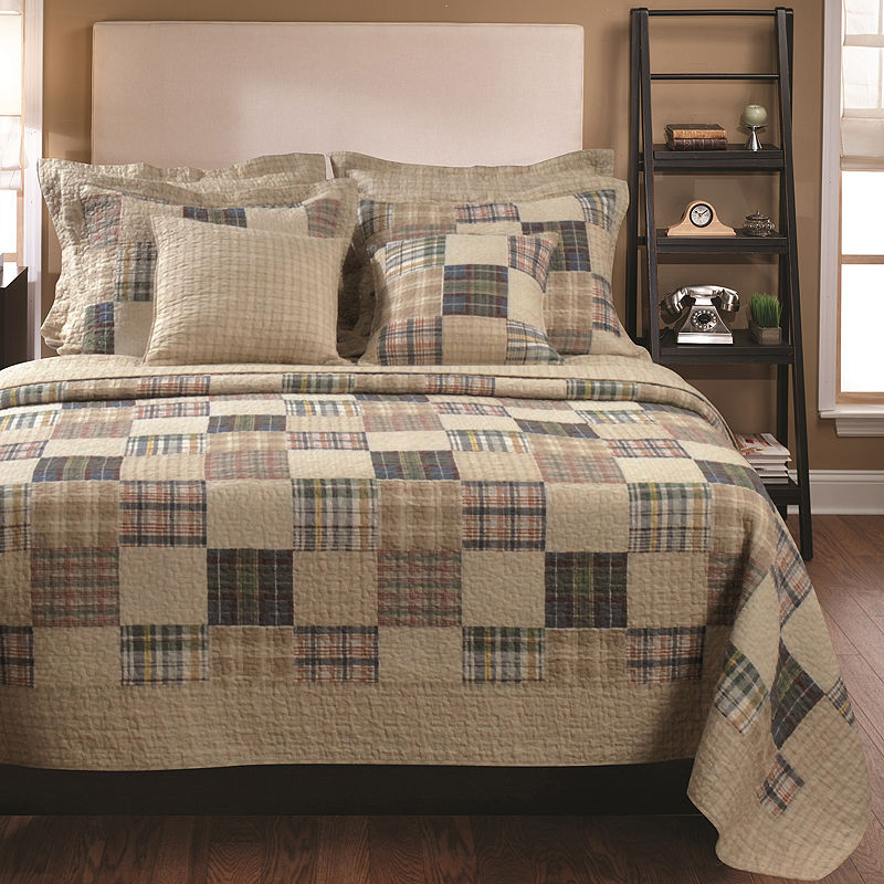 Greenland Home 3-Piece Oxford Quilt Set, King, Multicolor