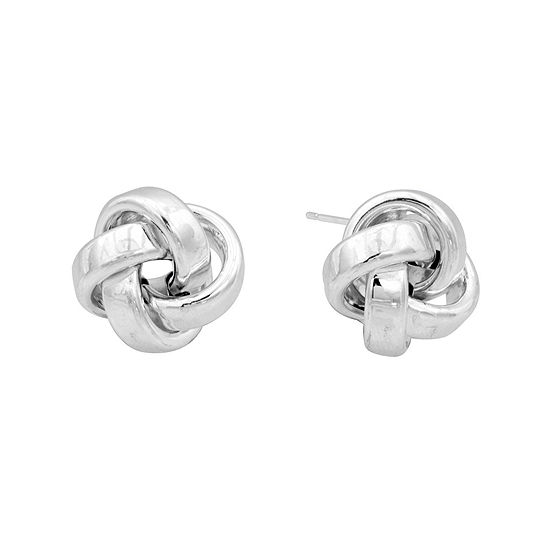 Made in Italy 14K White Gold Love Knot Stud Earrings-JCPenney
