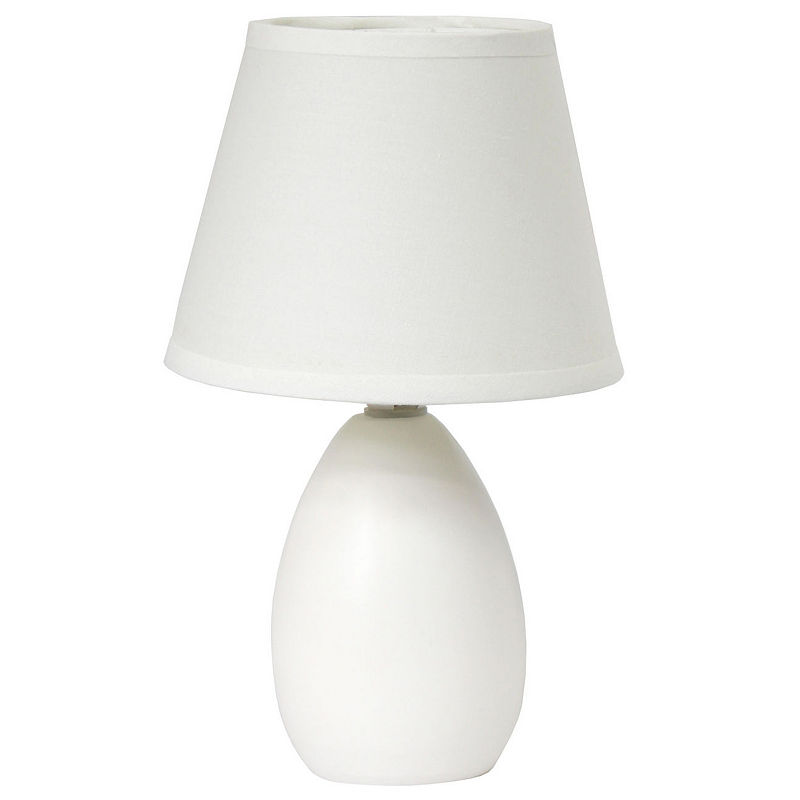 Simple Designs Ceramic Table Lamp, Beige