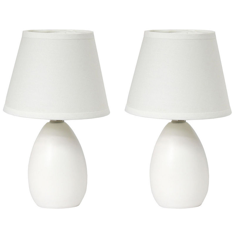 Simple Designs 2-Pc. Ceramic Table Lamp, Beige