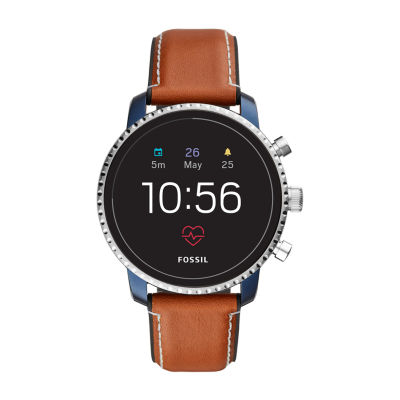 mens leather smart watch