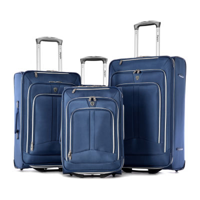 3 piece luggage set jcpenney