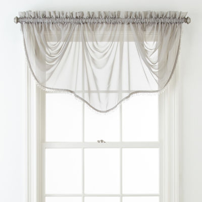 Home Expressions Lisette Sheer Imperial Beaded Valance