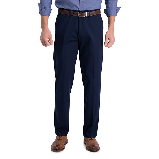 Haggar® Mens Iron Free Premium  Straight Fit Flat Front Khaki Pant