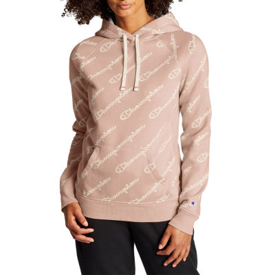 beige champion hoodie womens