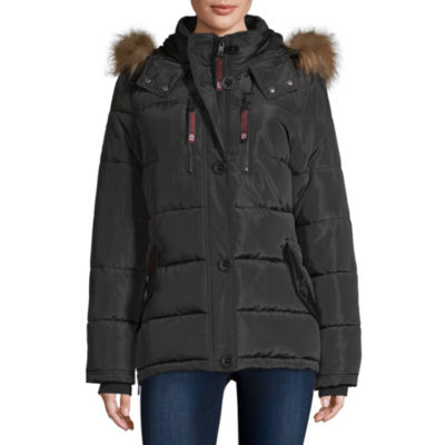 canada weather gear woven heavyweight puffer jacket