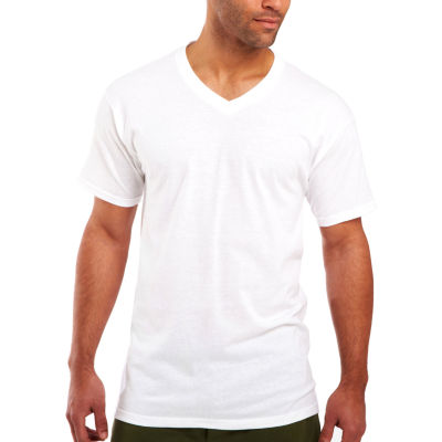 white crew neck t shirt mens