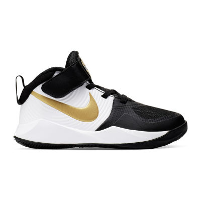 black white and gold nike shoes