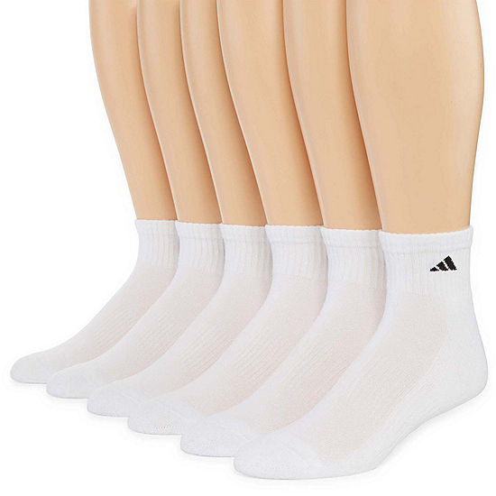 adidas® Mens 6-pk. Athletic Cushioned Quarter Socks - JCPenney