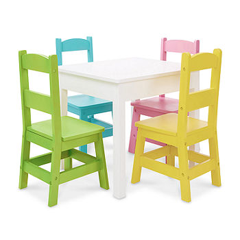Pastel 5 Pc Kids Table Chairs Painted
