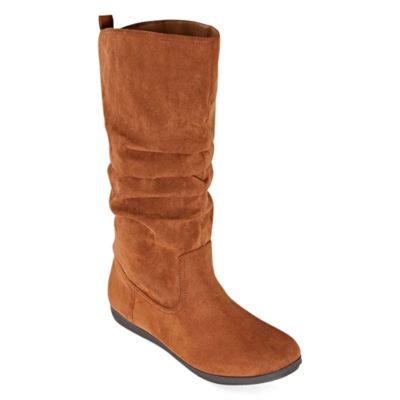 flat heel slouch boots