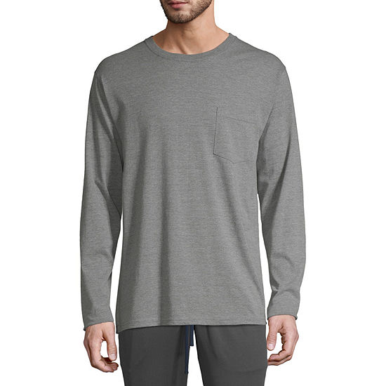 Stafford Blended Long Sleeve Pocket Crew T-Shirt - Big and Tall, Color ...