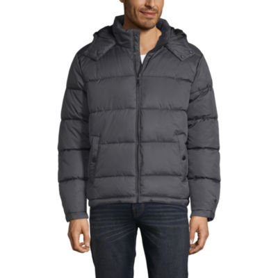 men's hooded ripstop down coat