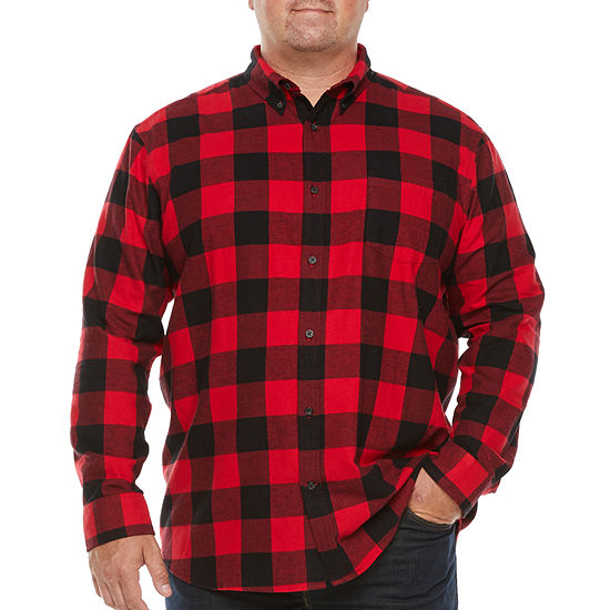 The Foundry Big & Tall Supply Co. Big and Tall Mens Long Sleeve Regular Fit Flannel Shirt
