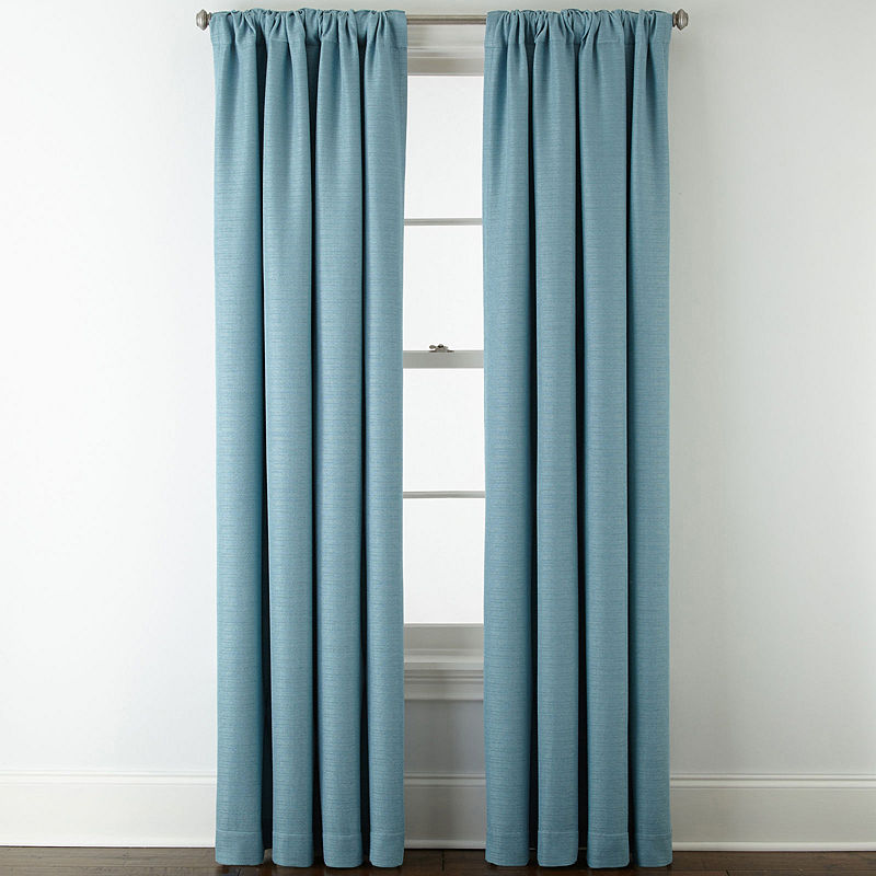 Liz Claiborne Quinn Basketweave Rod-Pocket/Back-Tab Curtain Panel, 50