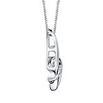 Sirena Swirl Womens 1/8 CT. T.W. Genuine White Diamond 14K Gold Pendant Necklace
