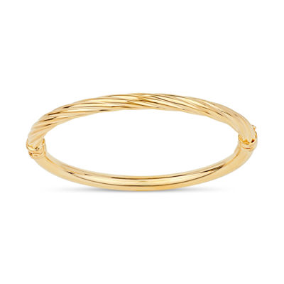Made In Italy 18k Gold Over Silver Round Bangle Bracelet Jcpenney