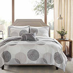 Madison Park Essentials Glendale Complete Reversible Coverlet and Cotton Sheet Set